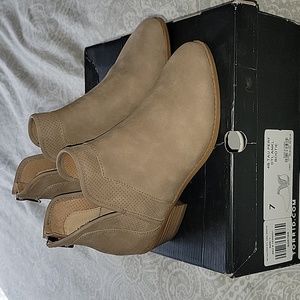 Torrid taupe ankle booties